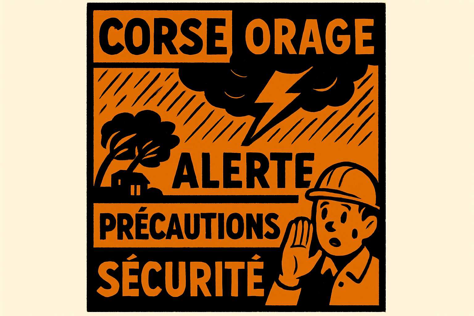 Attention, vigilance orange : des orages violents attendus en Corse dimanche matin