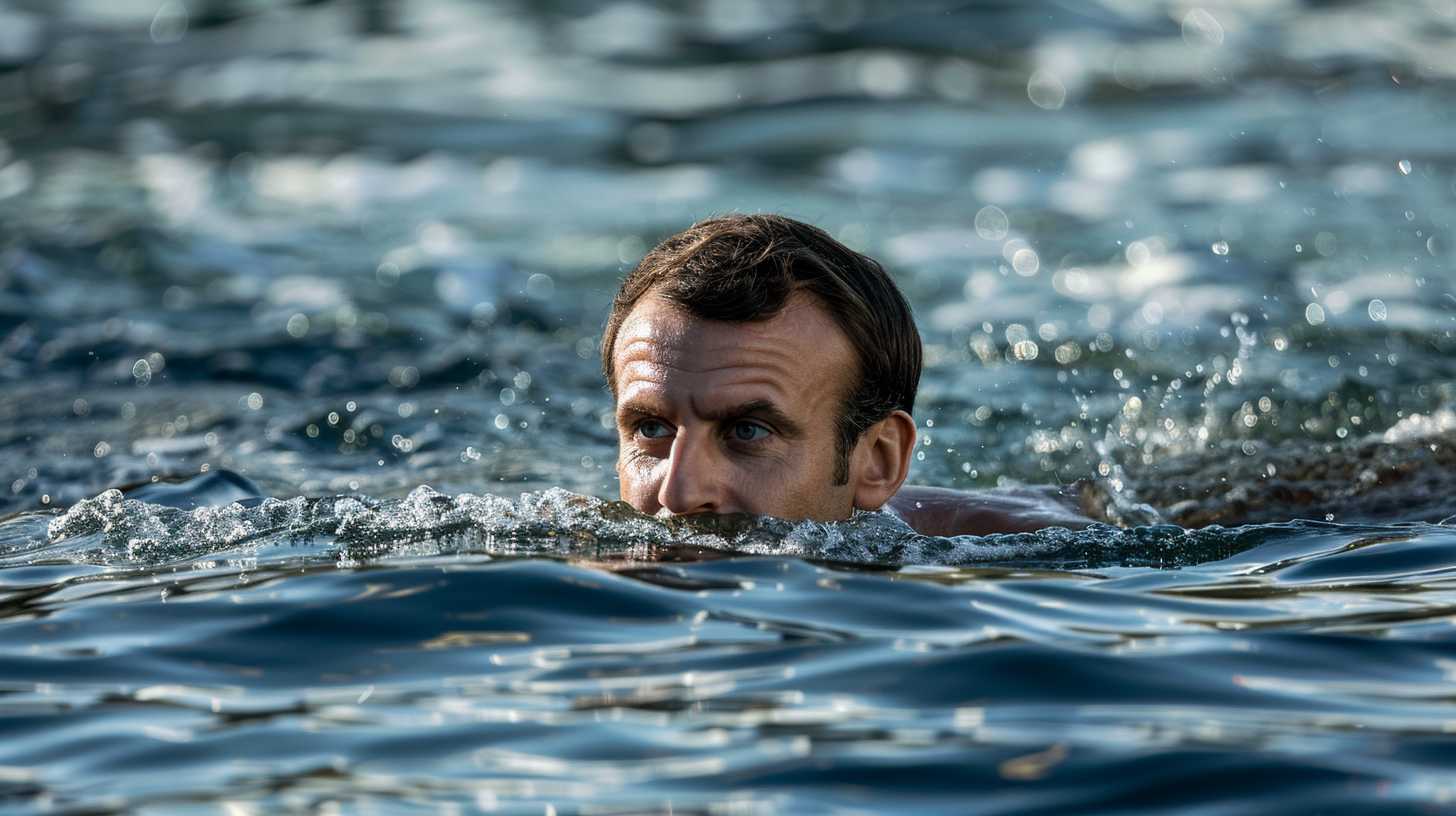 Emmanuel Macron prêt à se jeter à l'eau dans la Seine pour les Jeux de Paris 2024