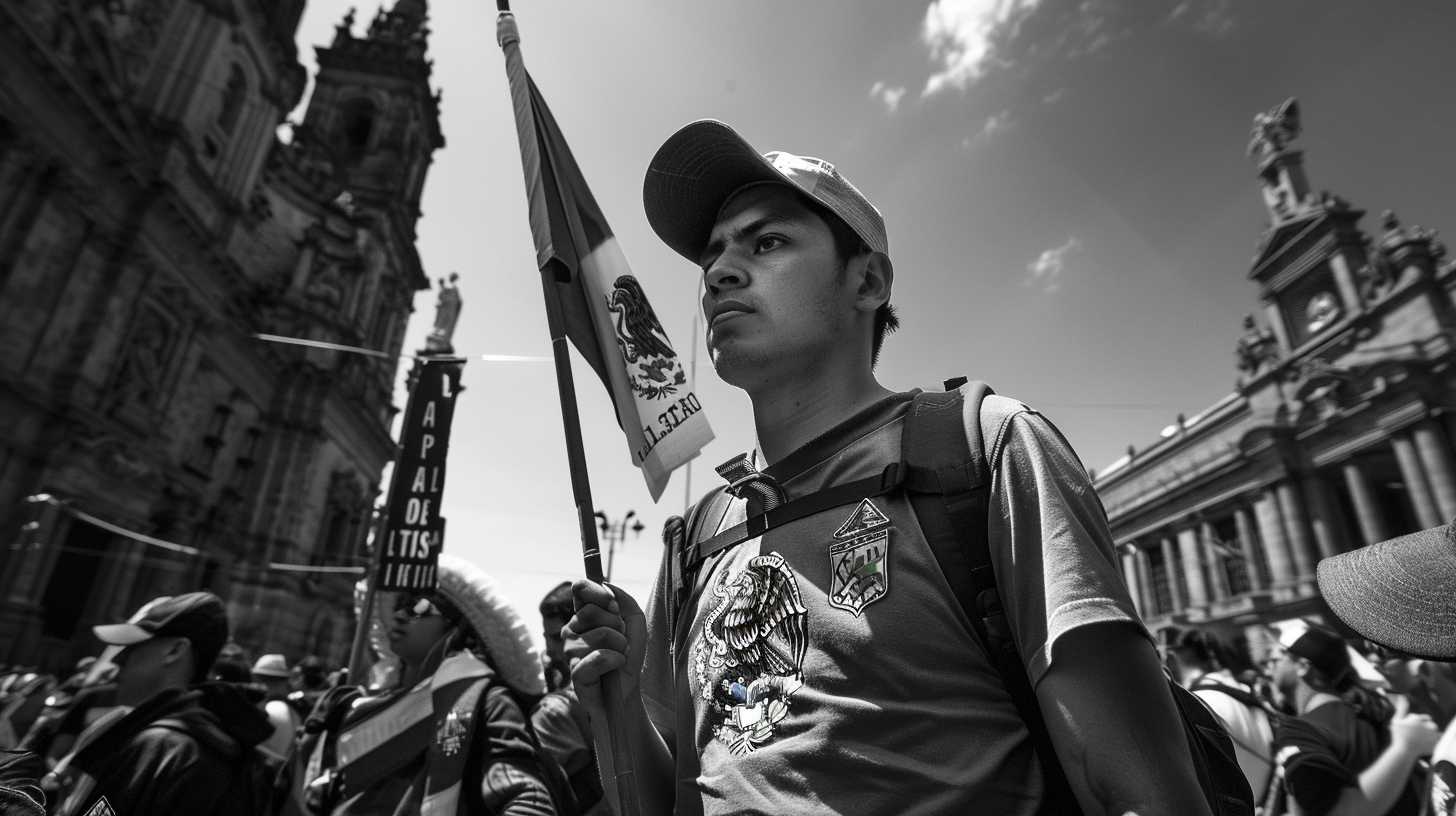 Manifestants enfoncent la porte du palais présidentiel au Mexique en réclamant justice