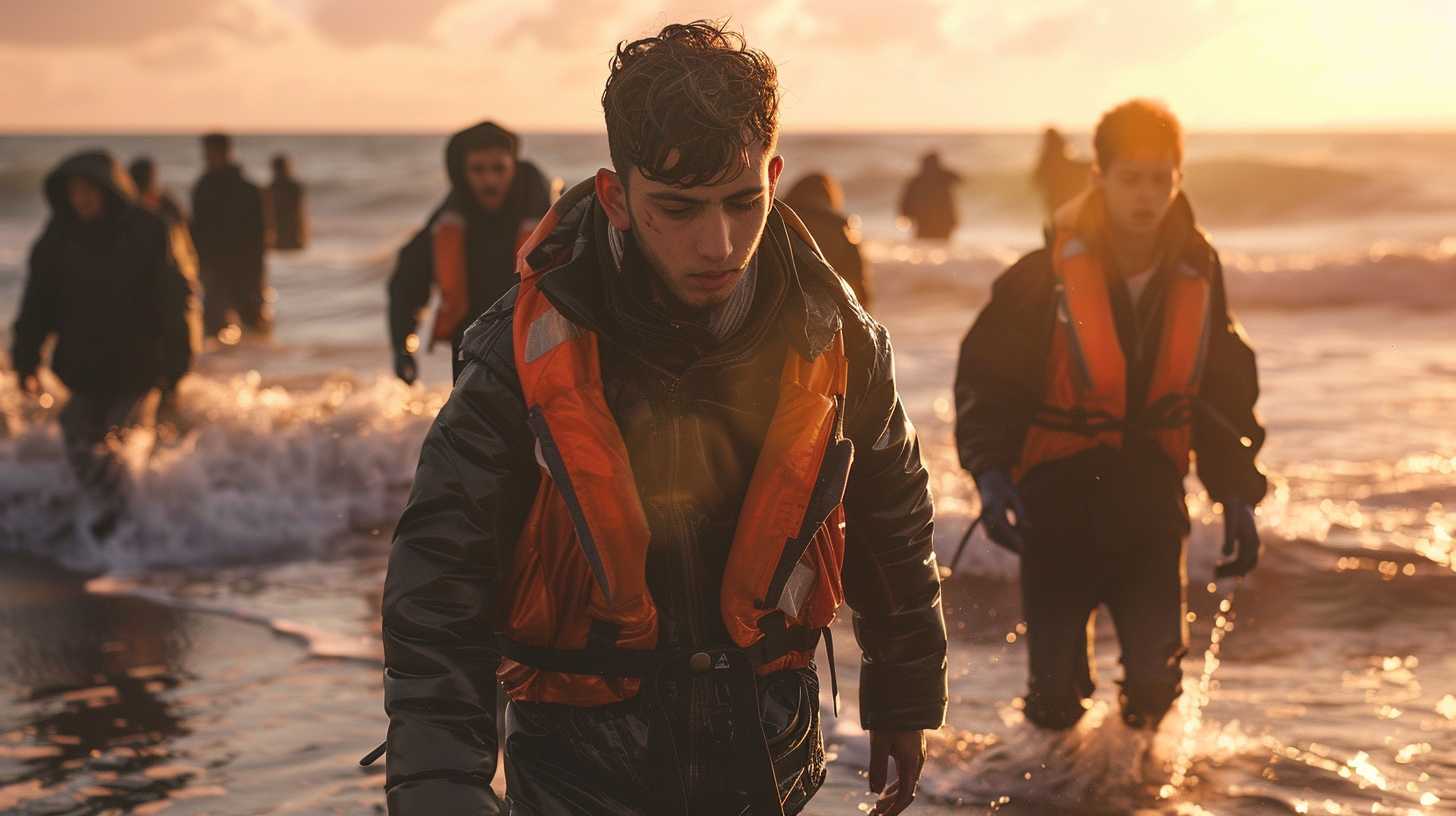 Sauvetage héroïque en mer : 66 migrants secourus au large de Dieppe